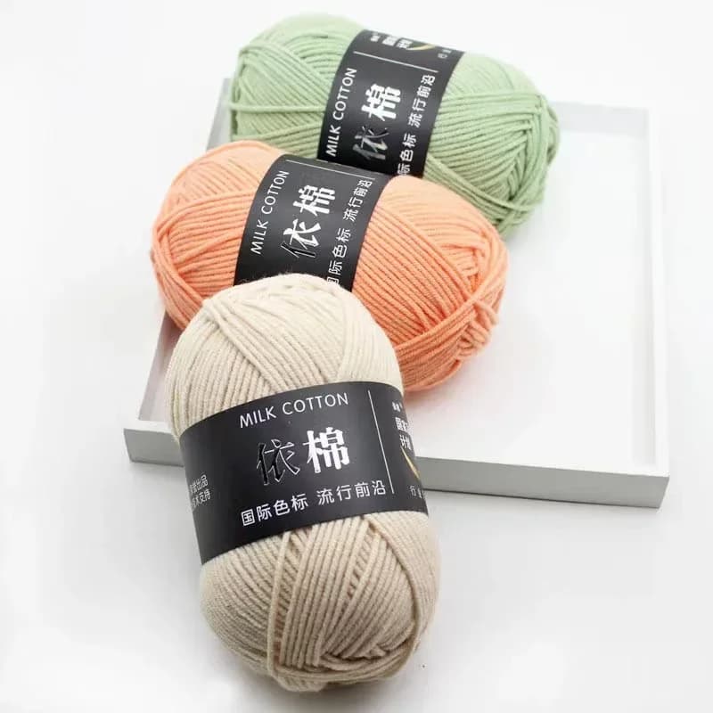 50g 4 strati di cotone al latte per maglieria filato di lana cucito tinto Lanas per uncinetto artigianale maglione cappello bambole cucito strumenti per maglieria