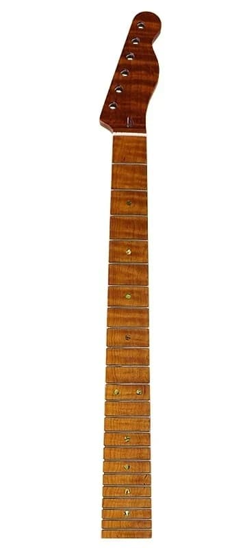 Collo a 6 corde 22 Manico di tigre in acero arrosto Strumento per chitarra elettrica rimontato Luce professionale per pennello in acero fai-da-te
