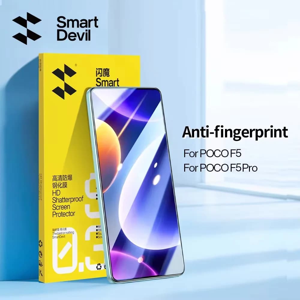 SmartDevil 2 pcs Tempered Glass for Xiaomi POCO F5 X5 Pro NFC Screen Protector for POCO F5 Pro 5G HD anti blue rays