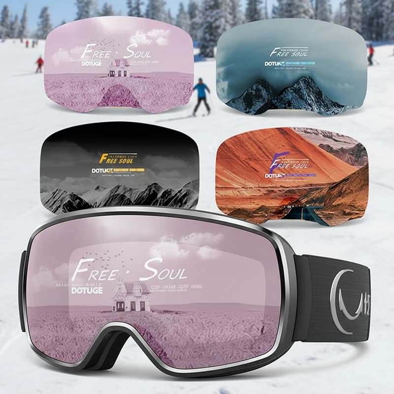 Copri Occhiali Elastico per Sci, Protezione per Occhiali da Sport sulla Neve, Copri Maschera da Sci Antigraffio, Protezione per Occhiali da Snowboard