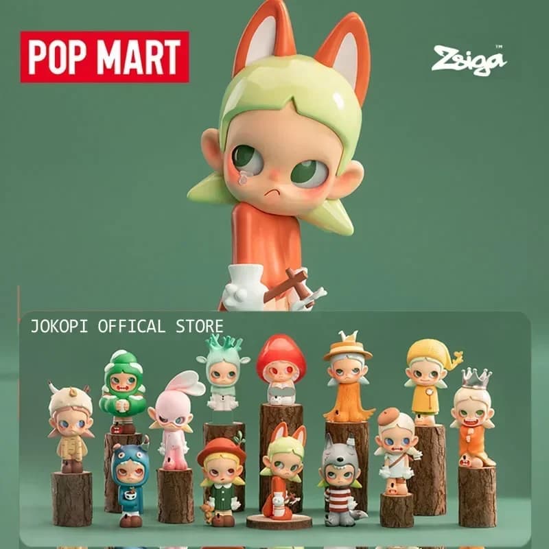 POP MART Zsiga Walking Into the Forest Series Blind Box Mystery Box Giocattoli Kawaii Ornamenti Statuette Decorazioni per la Casa Modellino da Scrivania