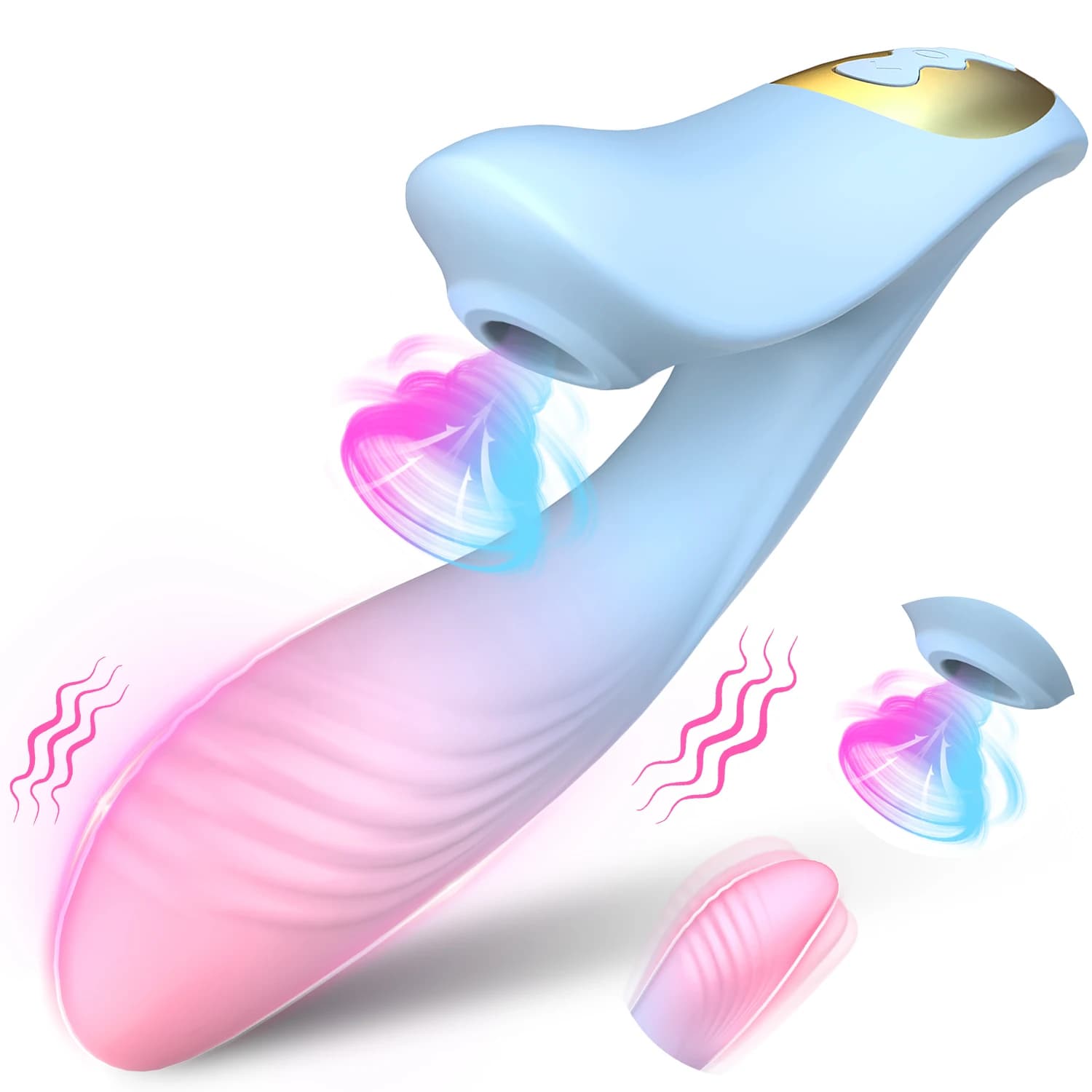 Vibratore clitorideo 2 in 1 potente per donne, stimolatore a ventosa per clitoride, dildo, giocattoli sessuali, articoli per adulti.