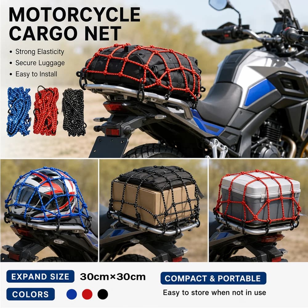 Motorcycle Luggage Net Helmet Holder Tank Mesh Adjustable Hooks FOR VOGE DS625X DS525X DS900X DS800X DSX 525 625 800 900 dsx900