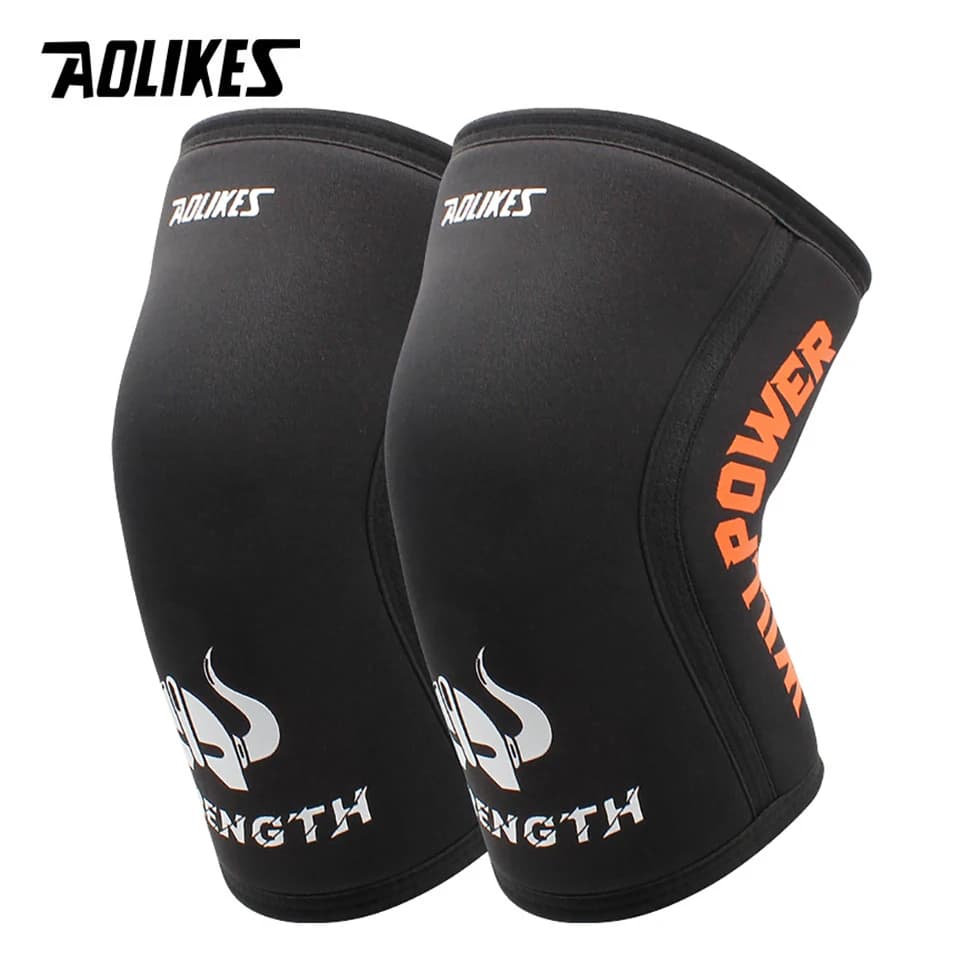 AOLIKES 1 Paio 7mm Neoprene Ginocchiere Sportive Compressione Sollevamento Pesi Pressurizzato Crossfit Training Ginocchiere Supporto Donna Uomo