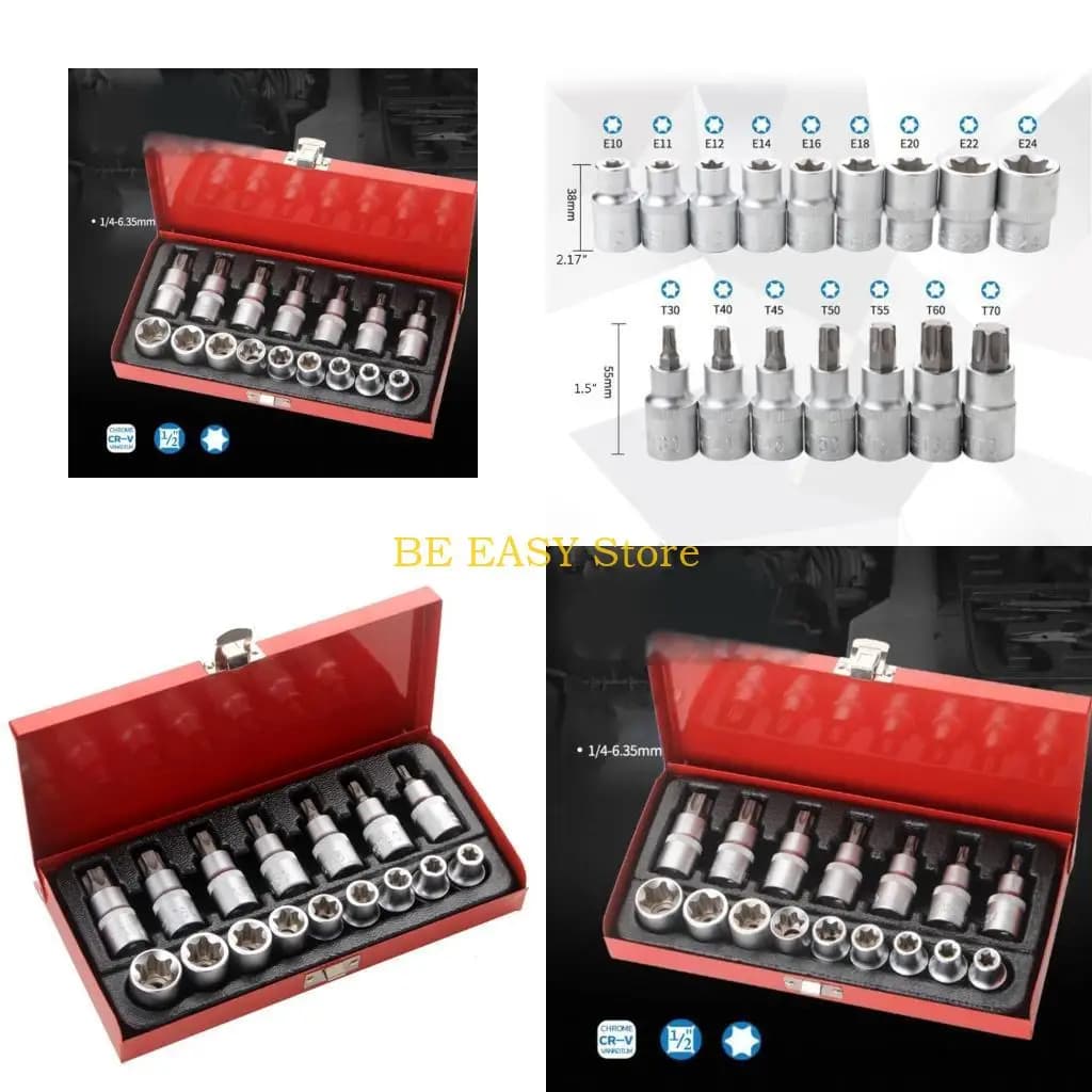 Set socket bit Torx E28F E10-E24 T30-T70 CRV STAR STAR DRUA