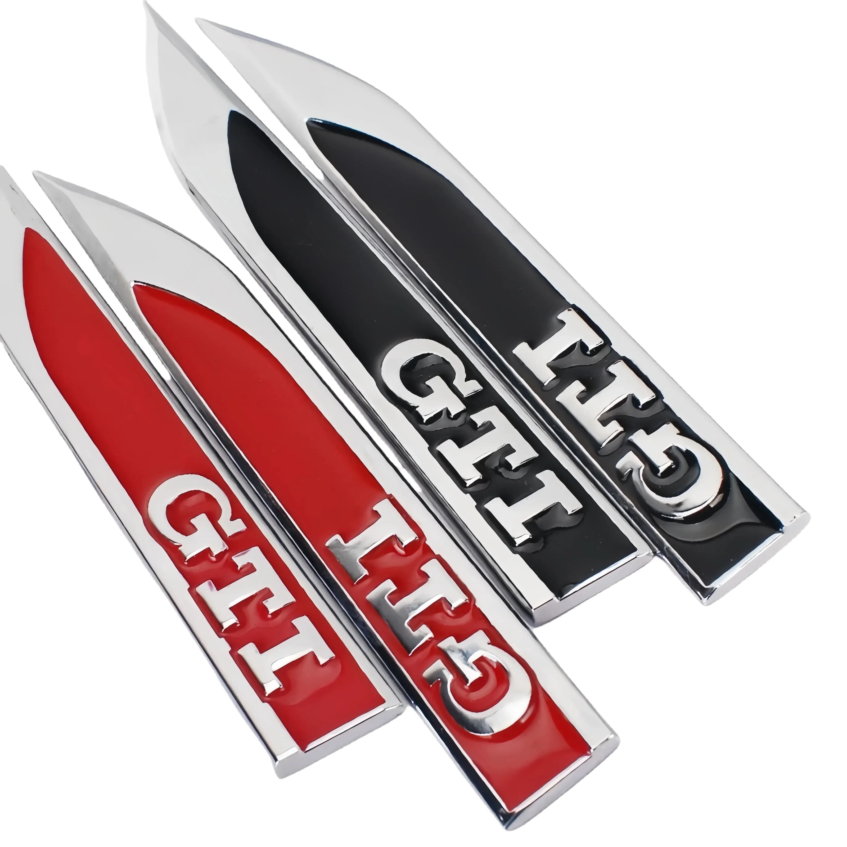 Stand Out the Road: set di adesivi per badge 3D per parafango laterale con corpo in metallo Golf 2-7 GTI MK2-MK7 - 2 pezzi
