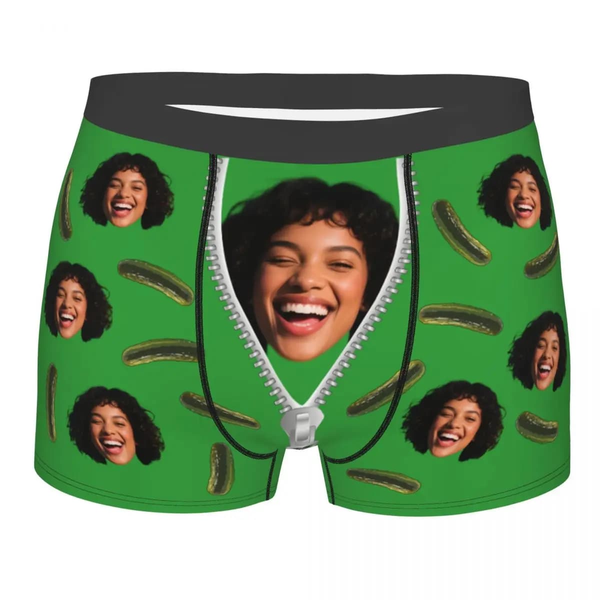 Boxer personalizzato con foto del volto personalizzato per fidanzato Stampa 3D da uomo Foto personalizzata Intimo Mutandine Slip Mutande morbide