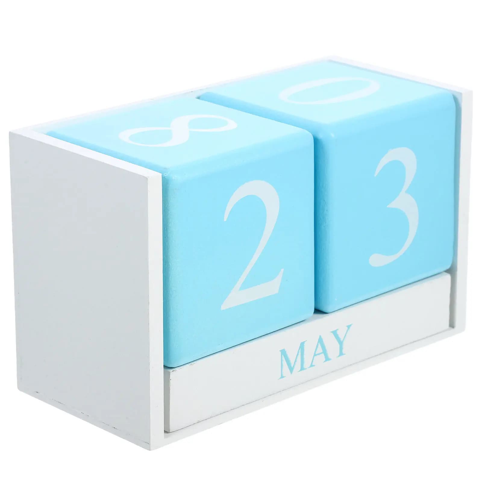 Calendario da Scrivania in Legno, Calendario Perpetuo da Tavolo, Decorativo per Casa e Ufficio, Uso Quotidiano, Accessorio per Ufficio