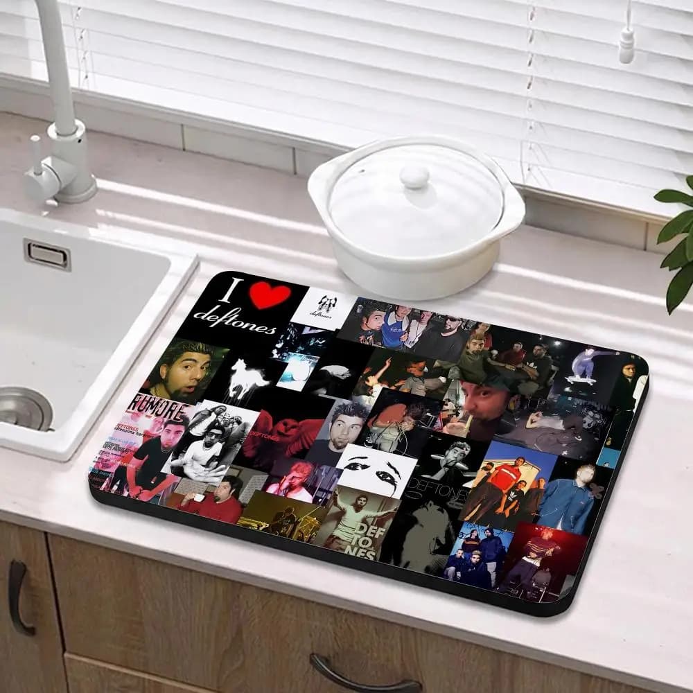 Ecological Mat in Diatomite Antibacterial and Antiodore for Kitchen and Bathroom Band D-Deftones