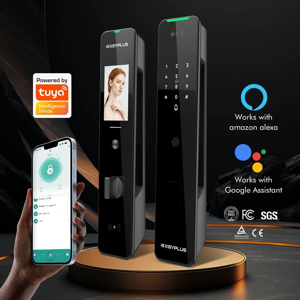 3D Face Recognition Inteligente Video Call Tuya Automatic Door Lock Fingerprint Smart Camera Door Lock With Palmprint