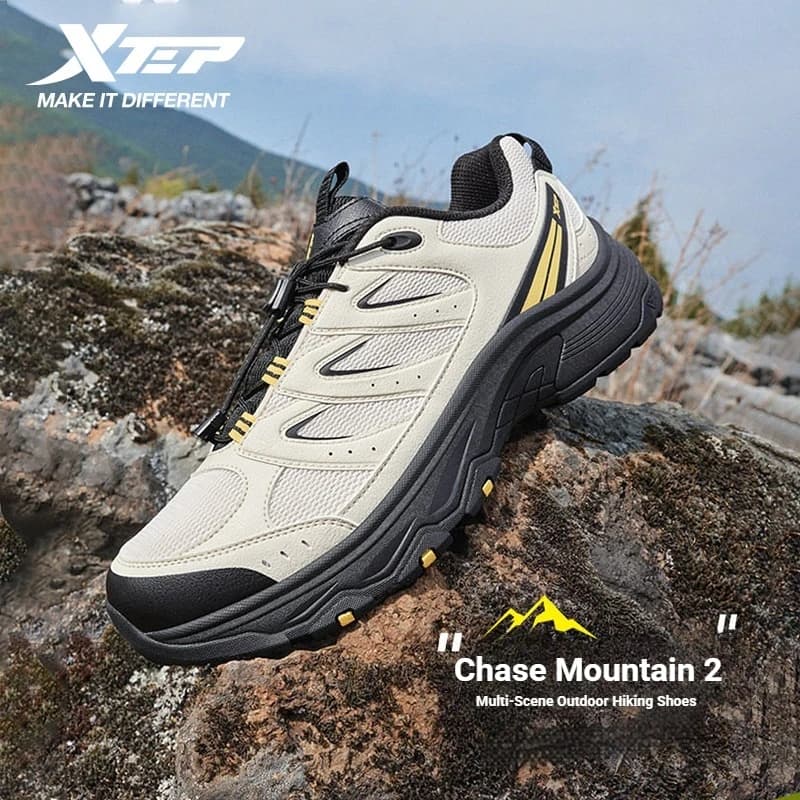 Xtep Chase Mountain 2.0 per uomo, comfort, ammortizzazione, resistenza, rimbalzo, antiscivolo, scarpe da trekking per esterni 874319170004
