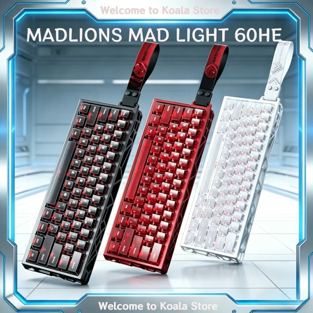 Mouse da Gaming MADLIONS MAD LIGHT 60HE, Leggero ed Ergonomico, RGB Cablato, Sensore Ottico ad Alta Precisione per PC e Laptop