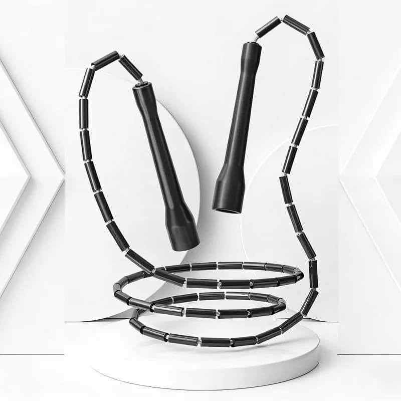 Fitness Jump Rope PE Beaded Segmented Jump Rope Bamboo Knot Rope Gym Fitness Sport Training Equipment Exercise Racing Jump Rope