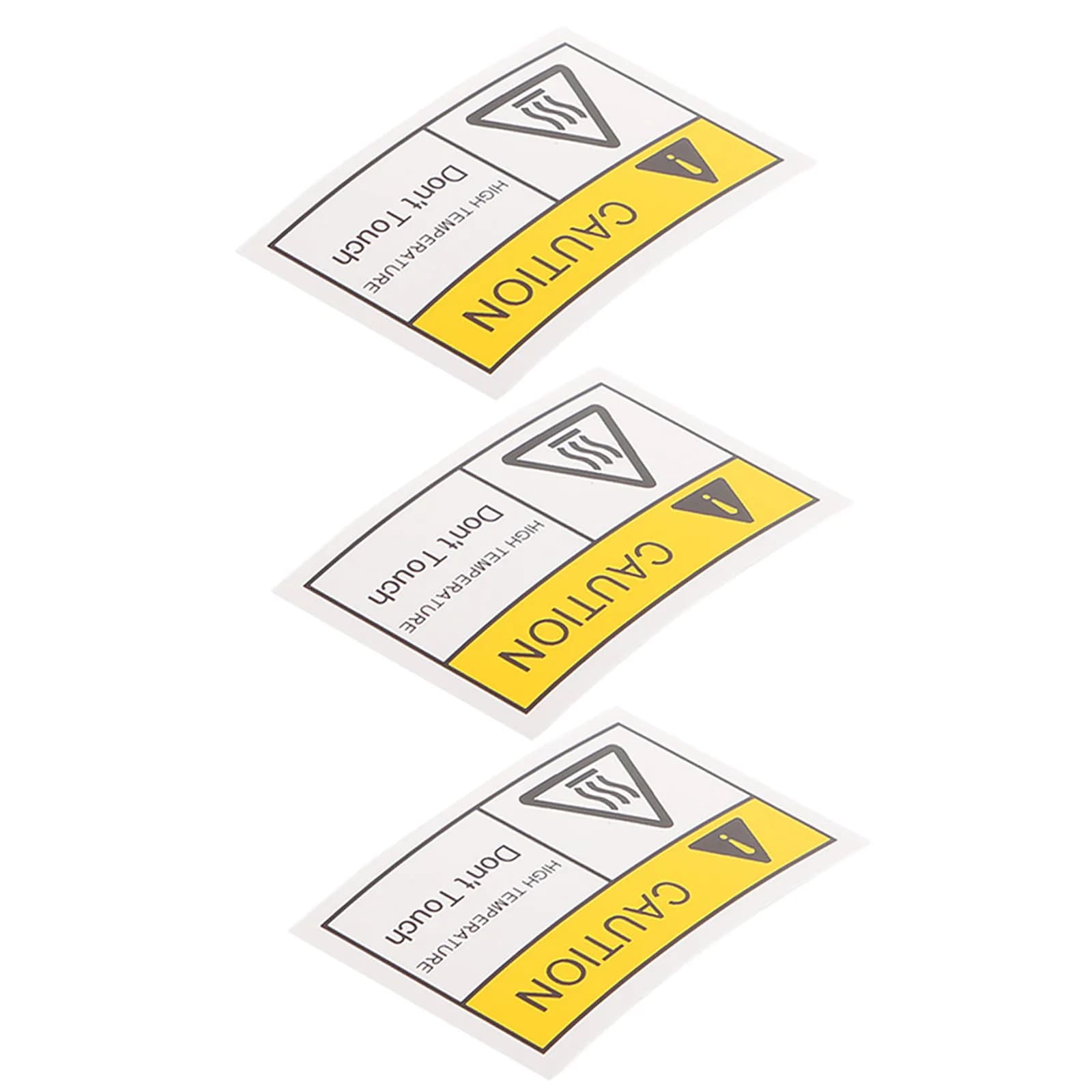 3Pcs High Temperature Warning Stickers Do Not Touch Safety Labels Heat Resistant Peel Stick Decals for Machines Ovens Laptops