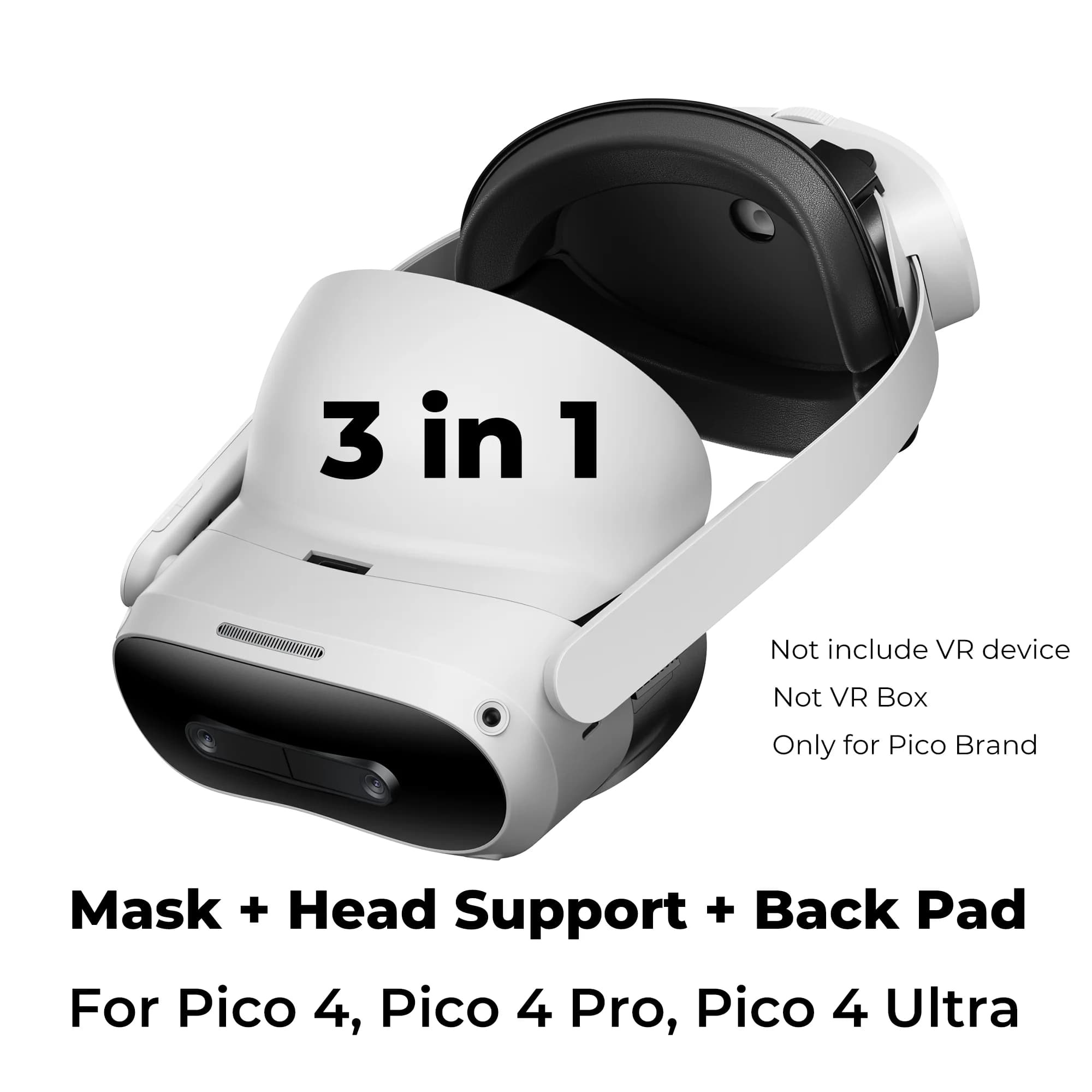 GEEKVR Cover Facial Interface Face mask and headband for Pico 4 Ultra, comfortable headphone accessories Pico 4 / Pro VR