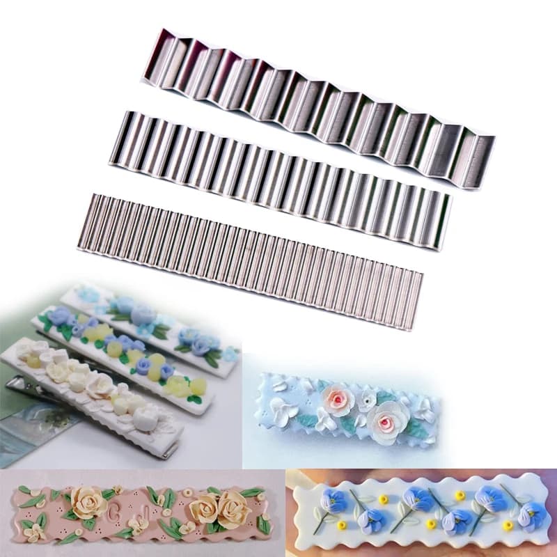 Wave lama flessibile Polymer Clay Cutter Designer fai da te argilla orecchino Hairclip gioielli ZigZag Edge Cut Kjnife 304 acciaio inossidabile