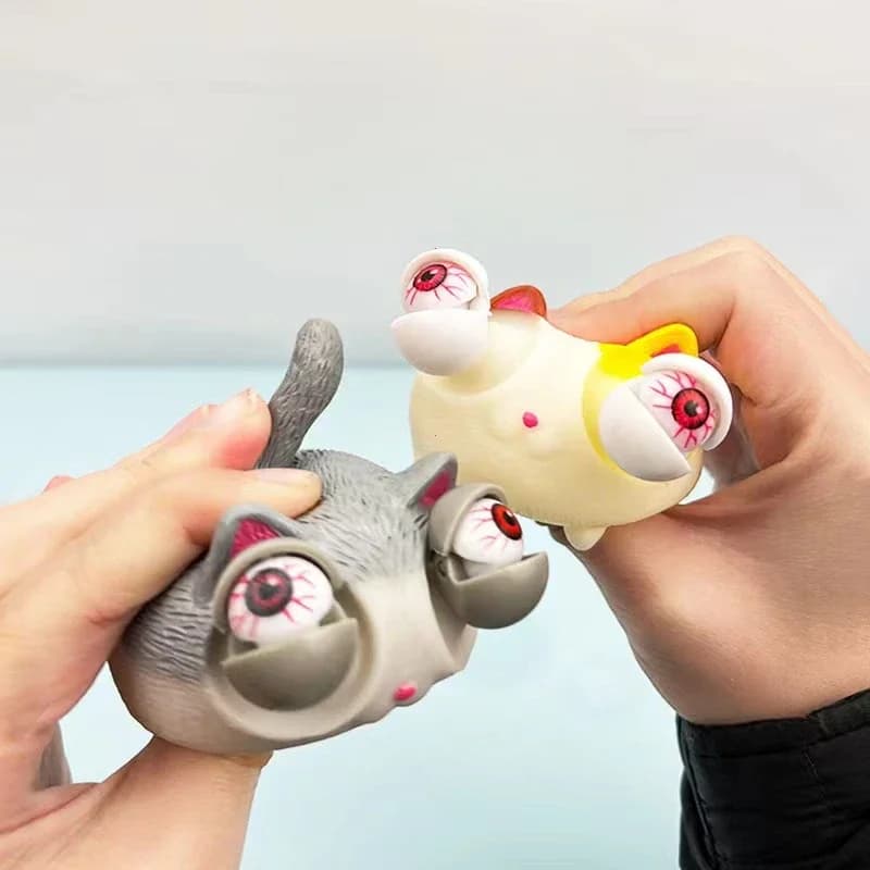Giocattoli Creativi Anti-stress a Forma di Occhi di Gatto, Regali Divertenti per Adulti e Bambini, Pupazzi Scherzosi per Decompressione