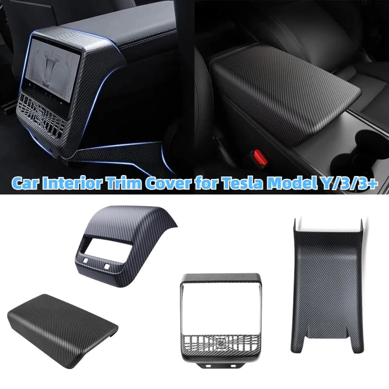 Per Tesla Model Y/3/3+ Bracciolo Copertura Sedile Posteriore Inferiore Piastra di Protezione Aria Condizionata Presa di Protezione Borsette Accessori Auto