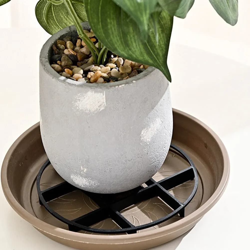 10 Pieces Rehabilitation for Plastic Vases, Pack of 3, Robust Folds for Exterior and Interior Plants, Rehabilitated Base, Subvase, Drain Grid, Floor Protection