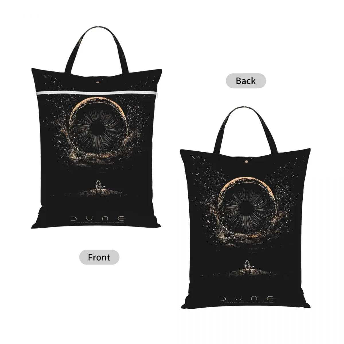 Shai-Hulud The Sandworm Travel Laundry Bag Waterproof Reusable Dirty Clothes Pouch Gym Yoga Vacation Washing Basket