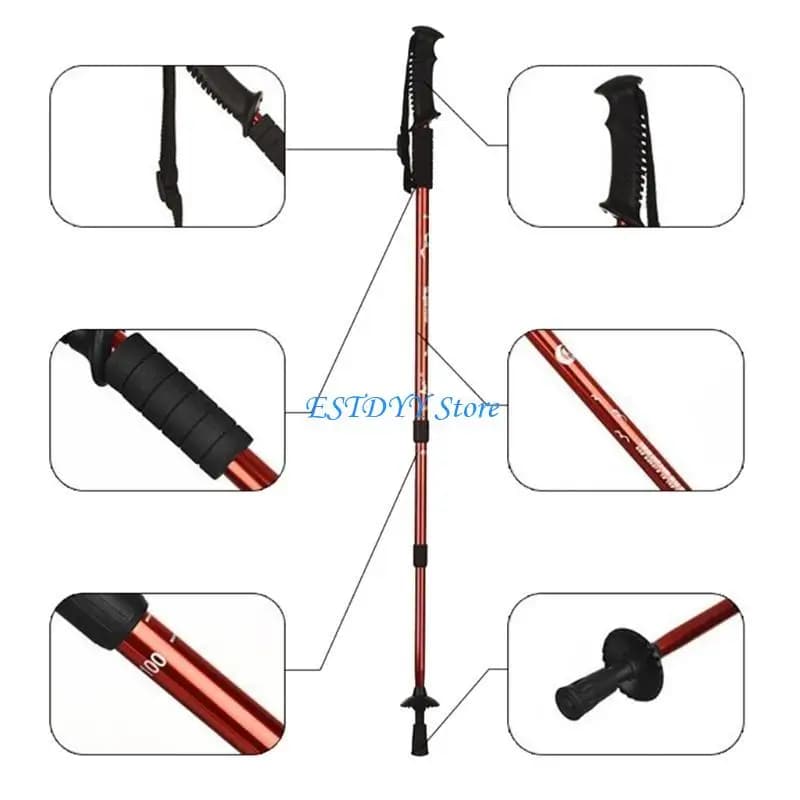 G6DE Outdoor Sports Walking Poles Regulable Trekking Poles Hiking Poles Trail for Backpacking and Wilderness Exploration