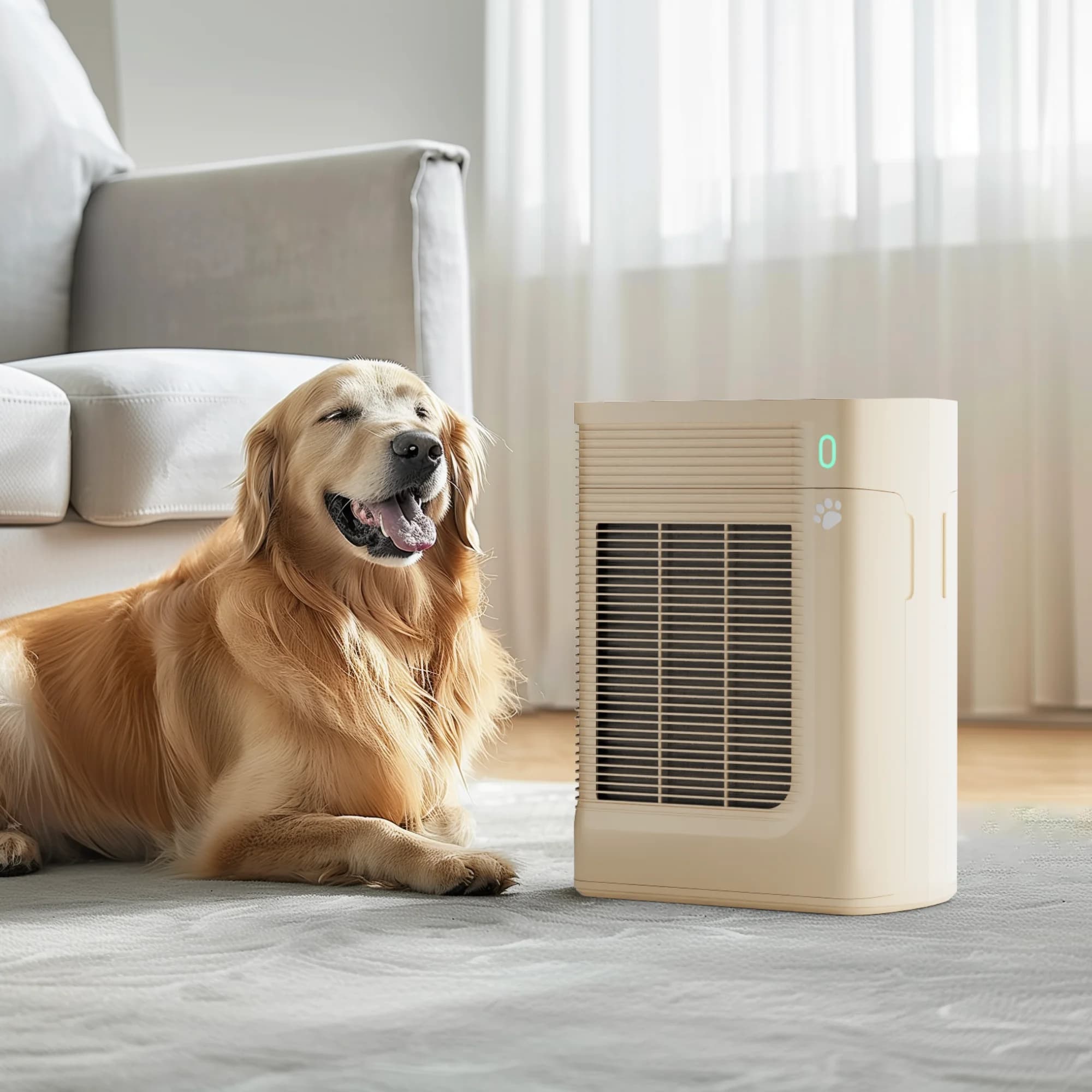 2024 Prodotti Per Animali Domestici Silenzioso Uv Ozono Filtro Aria Ionizzatore Animale Domestico Intelligente Portatile H14 Filtro Hepa Purificatore D'aria Casa Per La Camera Da Letto