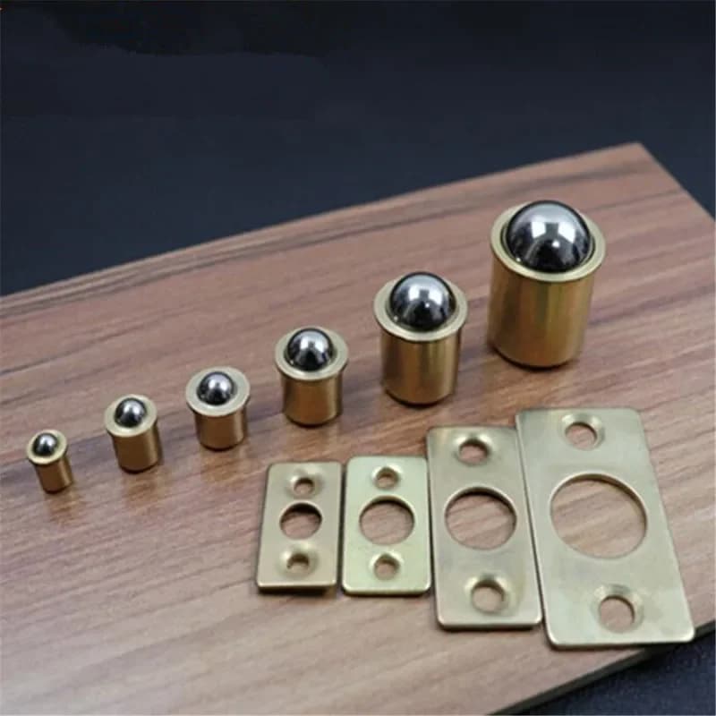 Chiusura a sfera per porta dell'armadio in rame puro, sfera laterale per cassetto, chiusura magnetica per armadio, serratura per porta, fermaporta per mobili