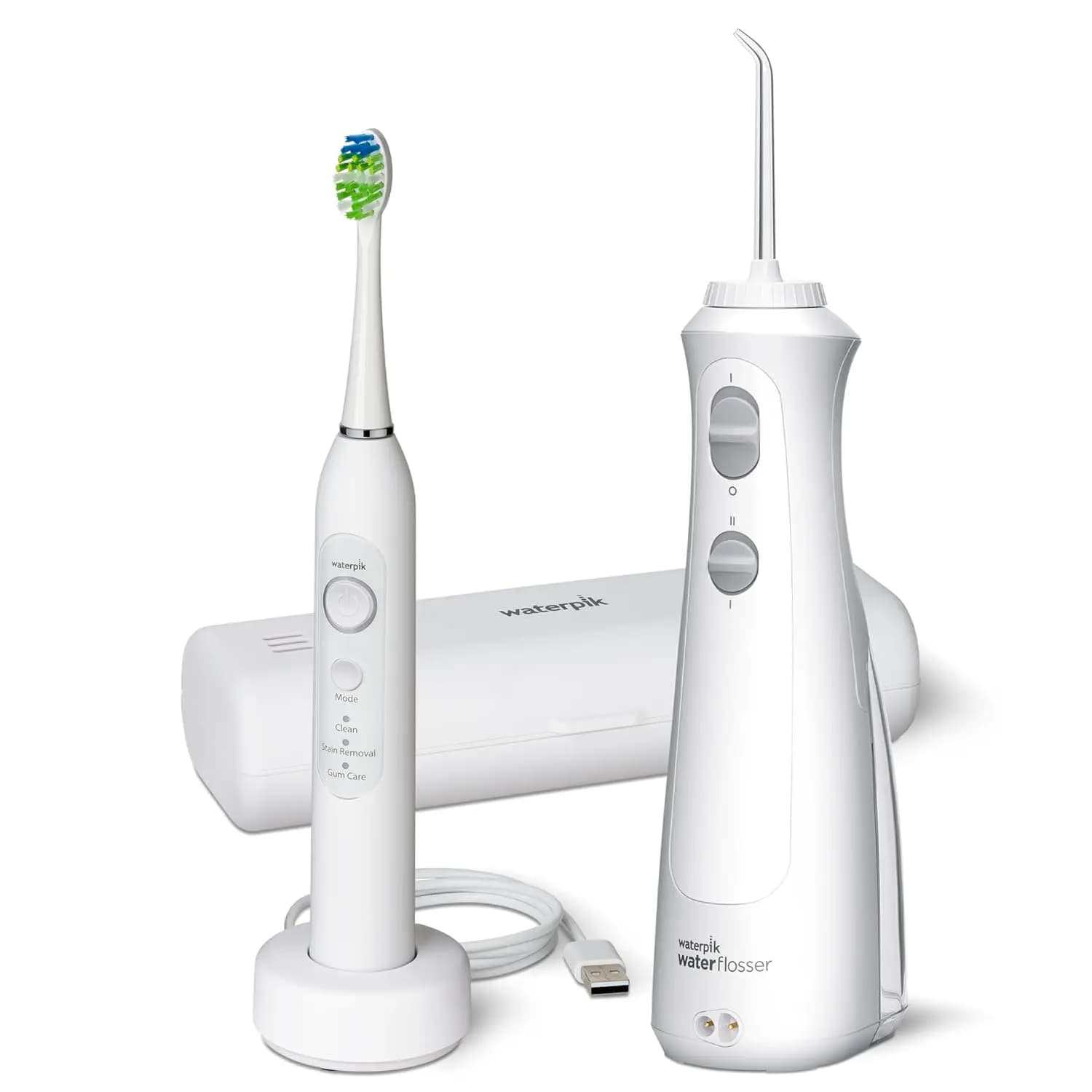 Set Electric Toothbrush Rechargeable and Hydropluder for Full Dental Care, Ideal for Travel, Approved ADA