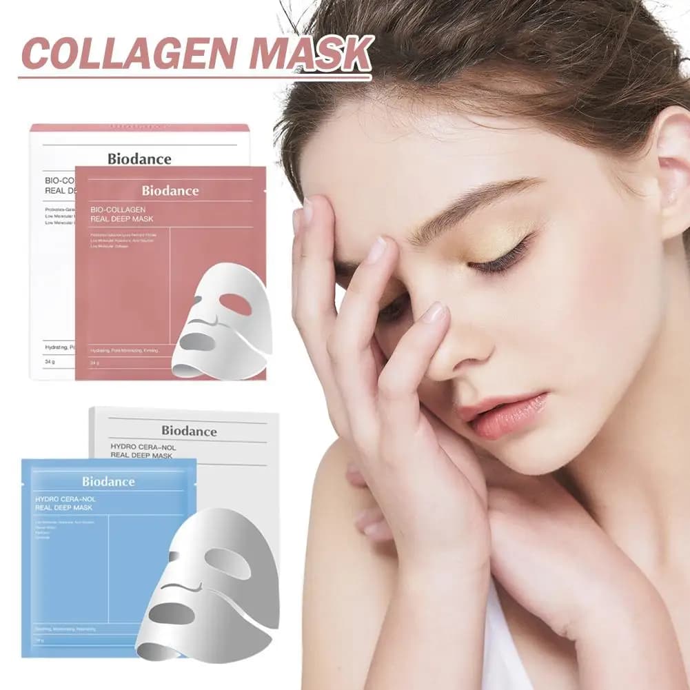 Hydrogel face mask to collagen Deep moisturizing night treatment, Lenitive moisturizing facial hair for youthful glow
