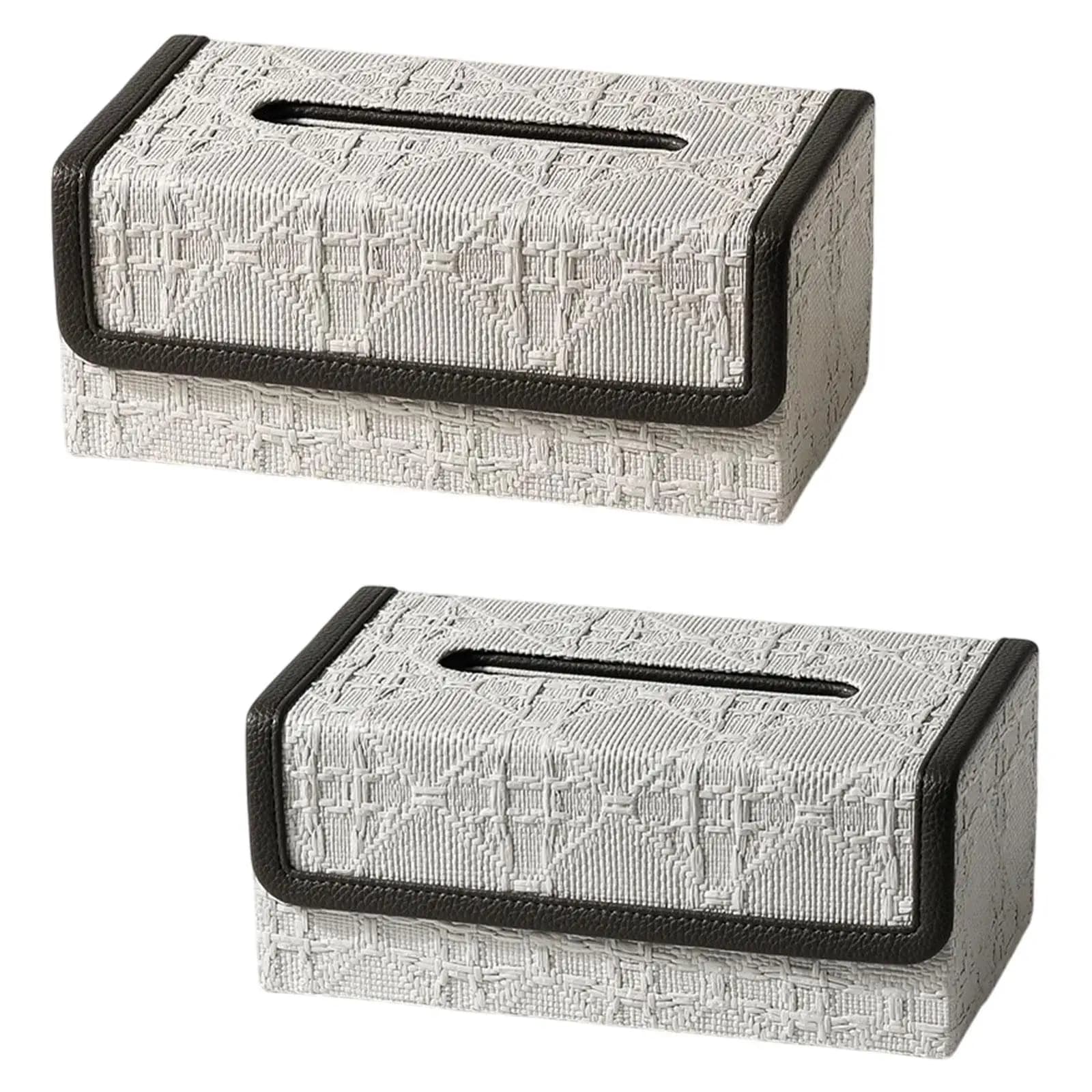 Porta Fazzoletti in Pelle PU, Contenitore Multifunzione per Fazzoletti, per Comodino, Carta Igienica, Camera da Letto, Piano di Lavoro, Tavolo