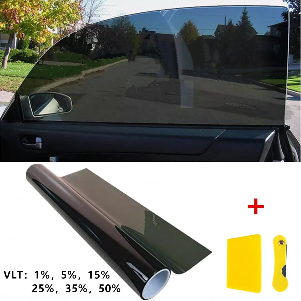 Window Tint Film UV Heat Reflective Home Office Glass Heat Solar UV Protector Sun Shade Film 3Mx50CM VLT Car Body Tint Film