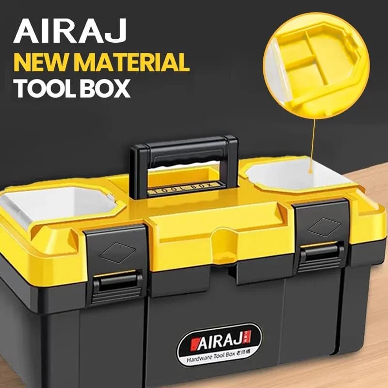AIRAJ Scatola portautensili multifunzionale in plastica ABS Specifiche multiple con manico Organizzatore di attrezzi portatile
