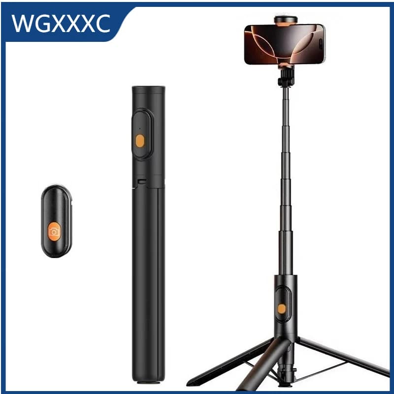 Treppiede Automatico per Telefono da 1,5m con Rotazione a 360° ° Bastone per selfie con rotazione verticale e orizzontale e telecomando wireless per iPhone/Android