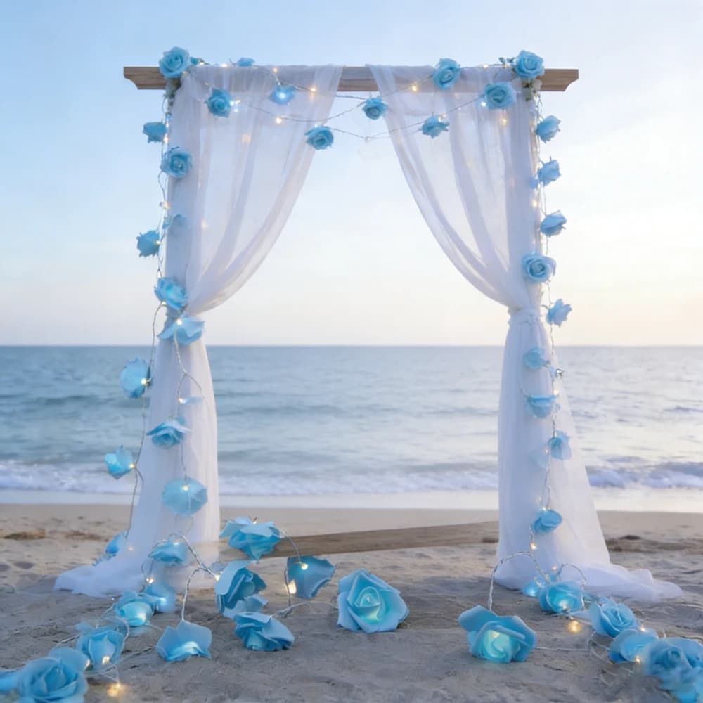 Luci a LED a Forma di Rosa, Alimentate a Batteria AA, Illuminazione Decorativa per Matrimoni, Feste, Compleanni, Giardini Fatati