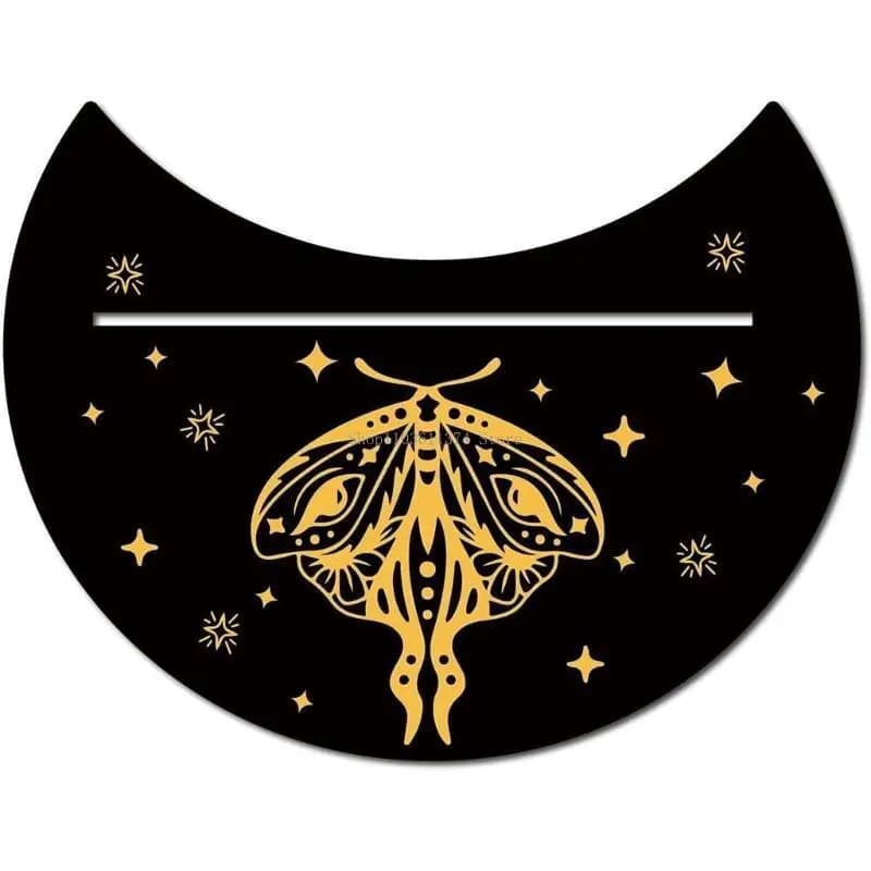 Supporto per supporto per carte dei Tarocchi in legno Fasi lunari Base per altare a forma luna e supporto per carte