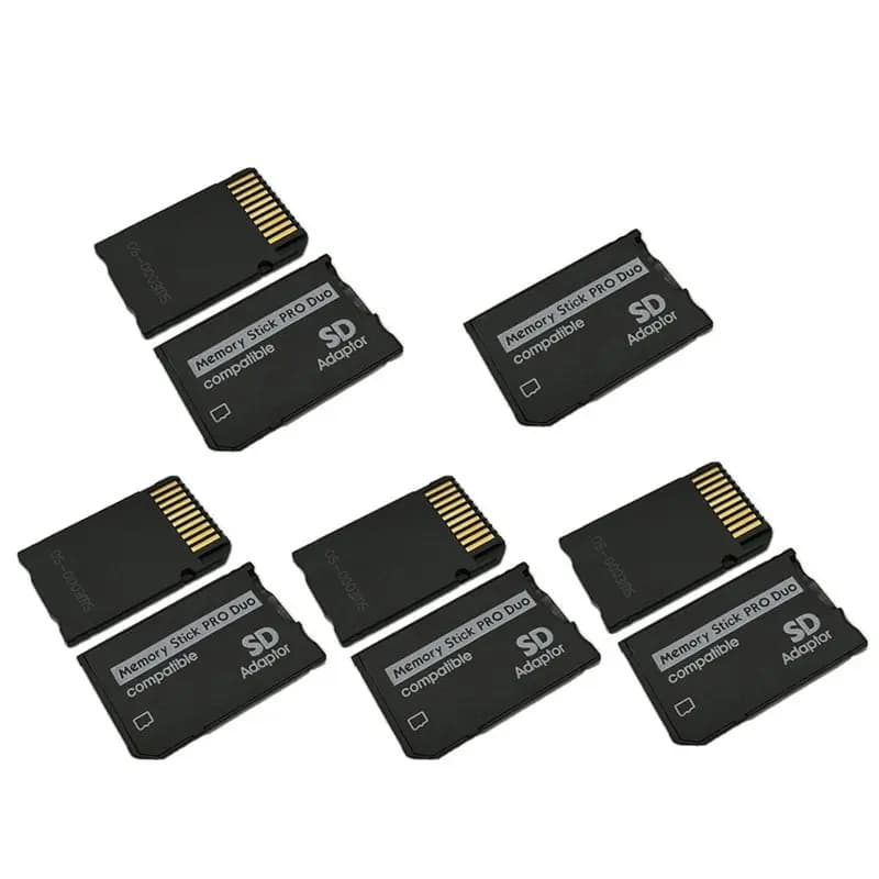 ASMA-For PSP Series For PSP1000 2000 3000 Compatible 10Pcs TF To MS Memory Stick Pro Duo Adapter Card Reader For Gaming Single S