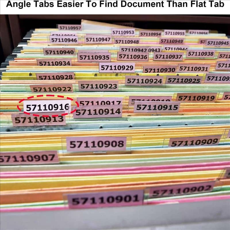 B03C-360 Imposta linguette per documenti di file Schede per cartelle sospese da 2 pollici e inserti multicolori per un'identificazione rapida di file sospesi