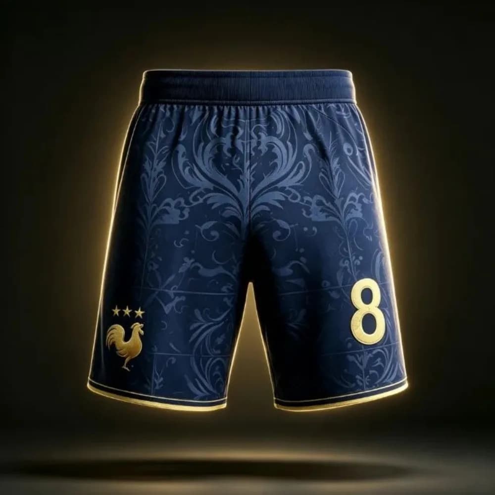 2026 New France Style 3D All Over Navy Blue Printed Shorts Summer Breathable Quick Dry Casual Outdoor Sports Short Pants Unisex
