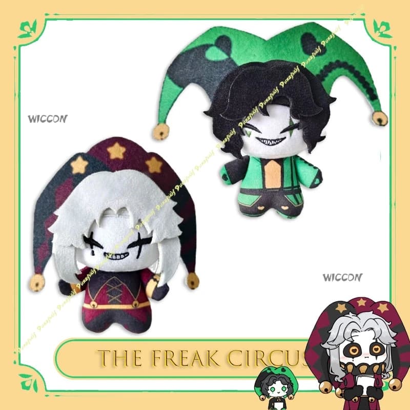 ‌ Nuovo Peluche The Freak Circus, Bambola Morbida da 10CM, Giocattolo Cartoon Carino, Bambole Pierrot in Peluche, Accessorio per Giochi, Regalo di Halloween per Bambini