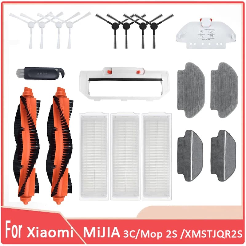Compatibile Per Xiaomi Robot Aspirapolvere S10 S12 B106GL/Mop 2S XMSTJQR2S Sostituzione Principale Spazzola Laterale Filtro Parti di Stoffa Accessori