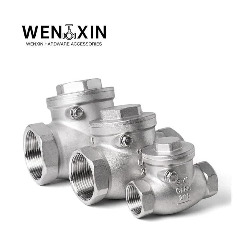 1/4 '1/2' 3/4 '1' 1-1/4 '1-1/2' 2 'BSP Internal Thread Horizontal Check Valve SS304 316 Stainless Steel Swing Check Valve