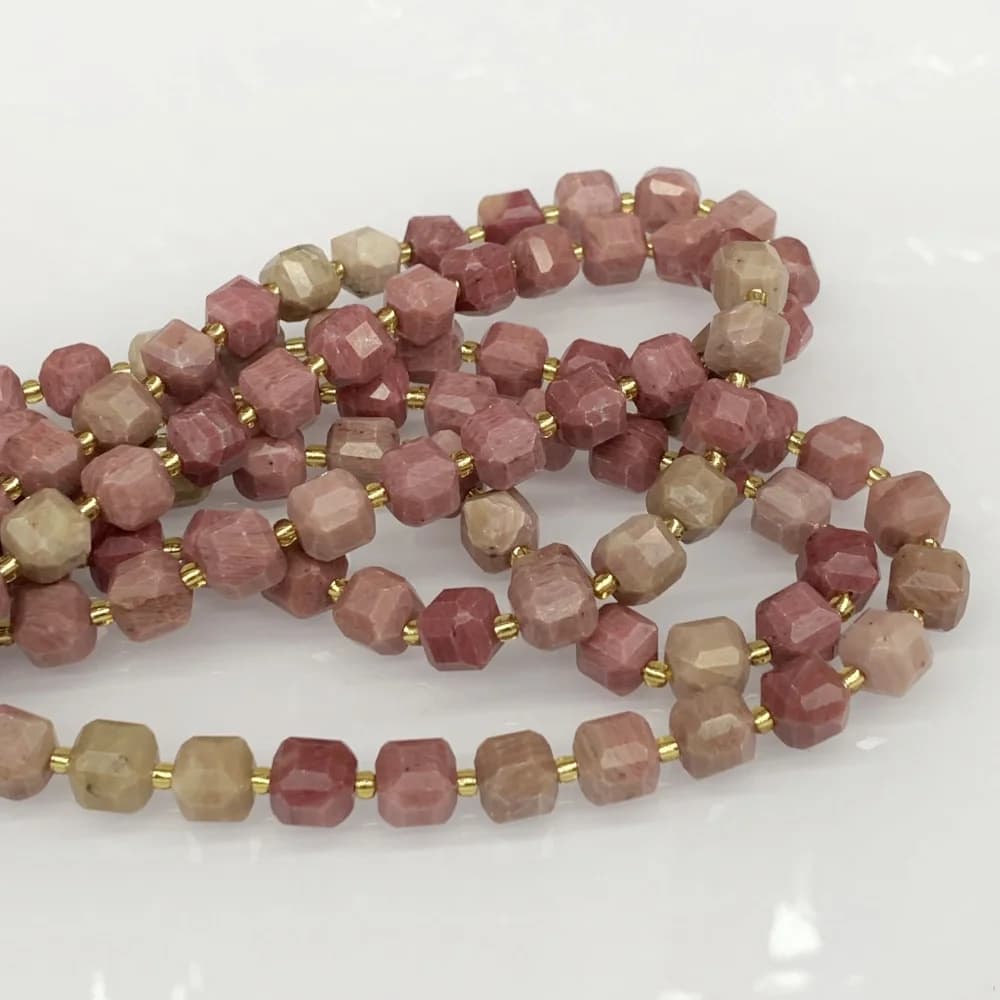 Natural Square Rhodochrosite 6mm8mm Citrine Cube Spacer Beads for Loose Bead DIY Earrings Necklace Bracelet Jewelry Making