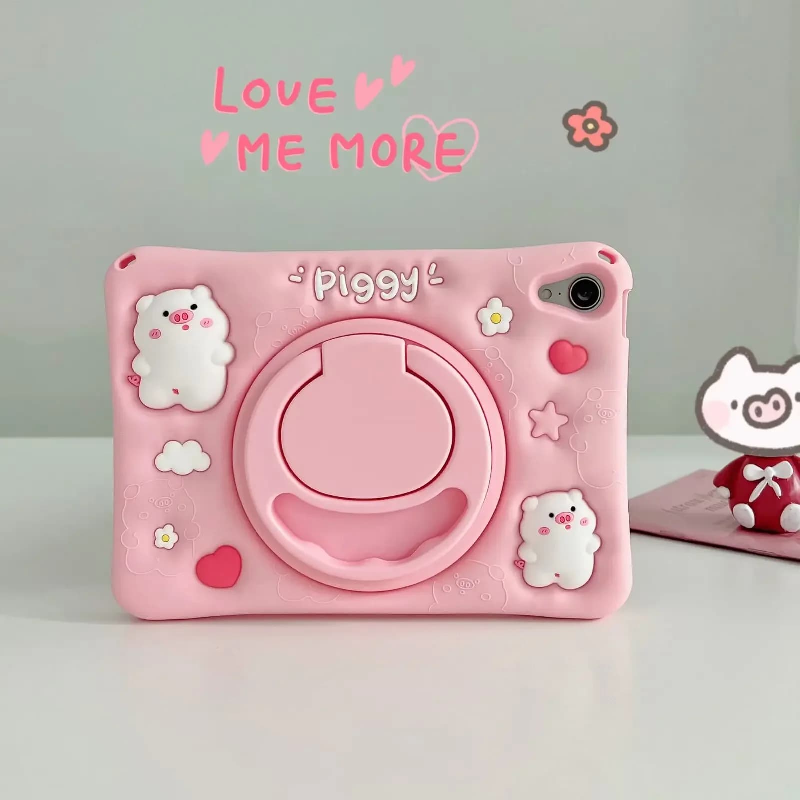 Kids Case for iPad mini 1 2 3 4 5 7.9 inch Silicone Shockproof Soft 3D Squeeze Piggy Tablet Cover for mini 6 8.3"