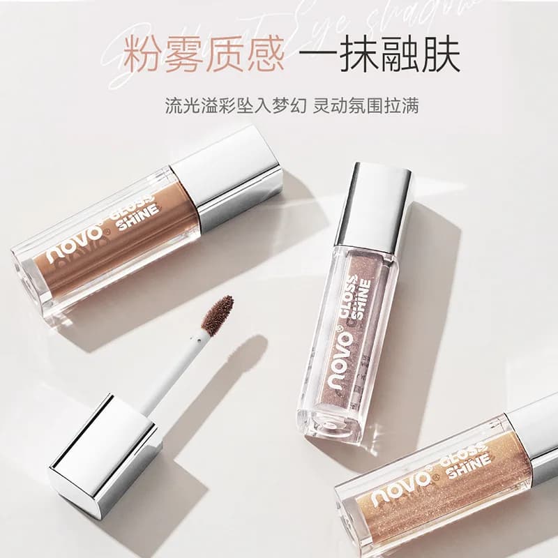Ombretto liquido Liquido Fine Shimmer Evidenzia ombretto glitter delicato Ombretto ad alta lucentezza Trucco a lunga durata a prova di sbavature