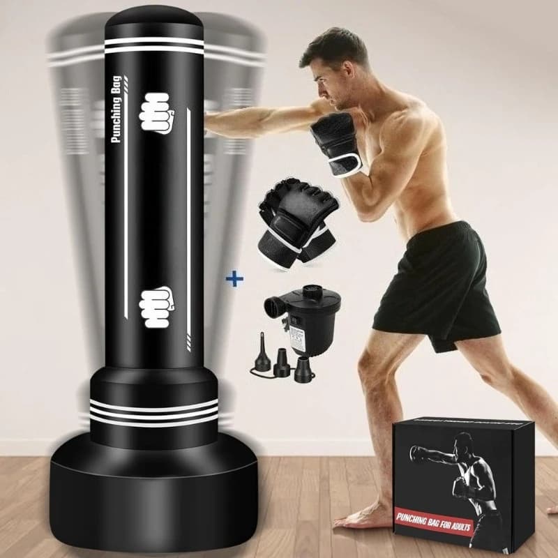 Independent boxing bag with support for adults and adolescents Set of 70 inch boxing bags with gloves and MMA fitness air pump