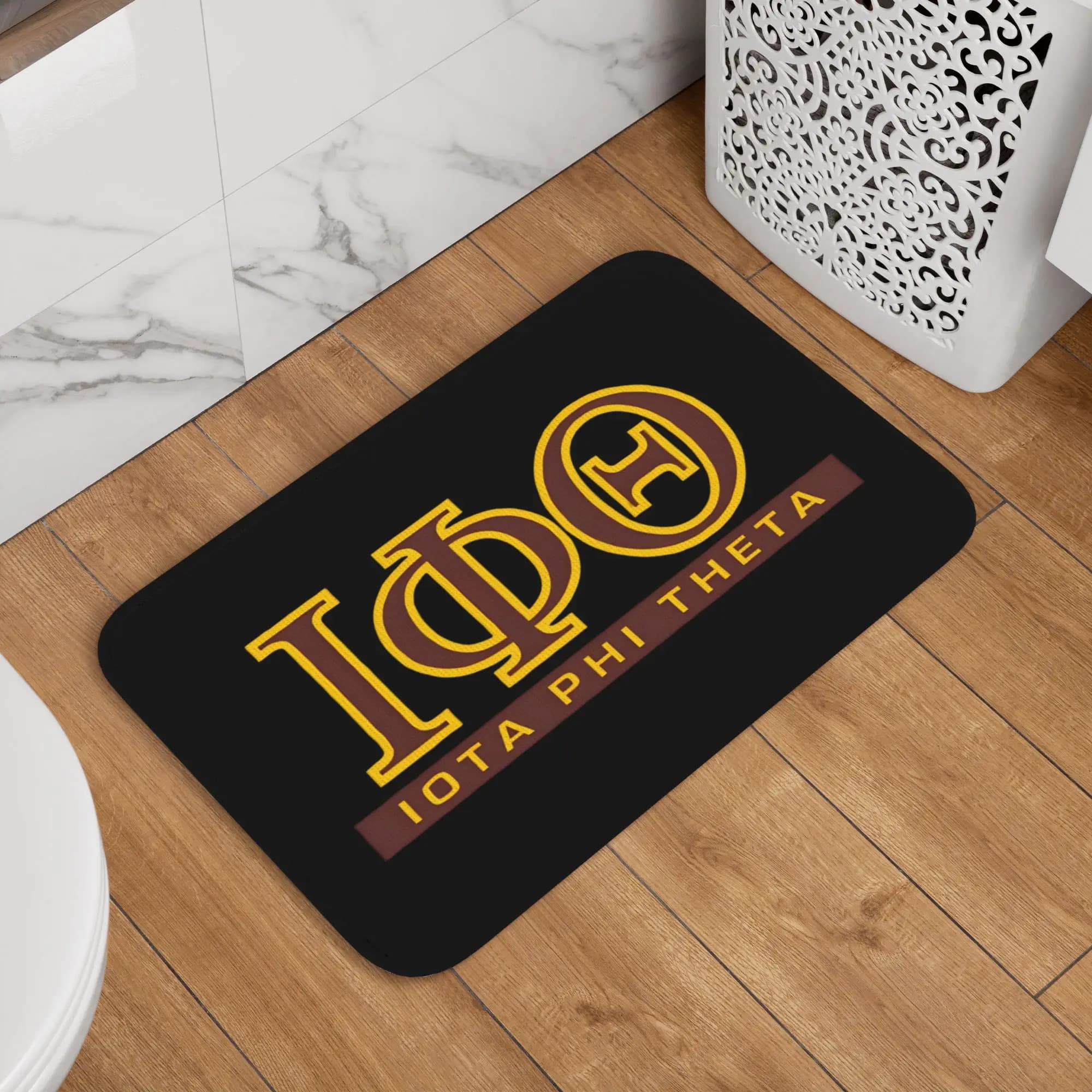 Tappetino Personalizzato IPT African American Fraternity 1963 Antiscivolo Iota Phi Theta per Cucina, Bagno, Toilette 40*60cm