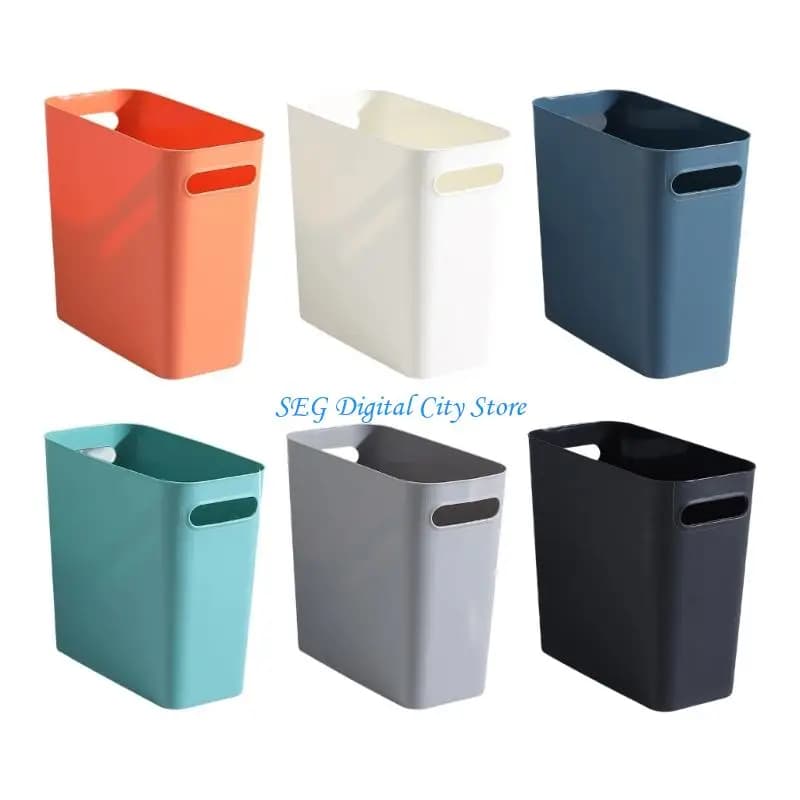 U75B Open Top Garbage Can Without Lid Space Saving Waste Basket Bathroom Trash Bin
