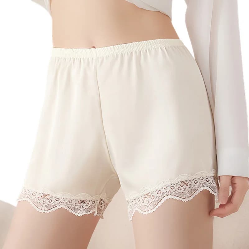 4PCS Sexy Soft Women's Panties Breathable Ice Silk Safety Pants Comfortable Leggings Briefs Mid-waist Underwear Intimates
