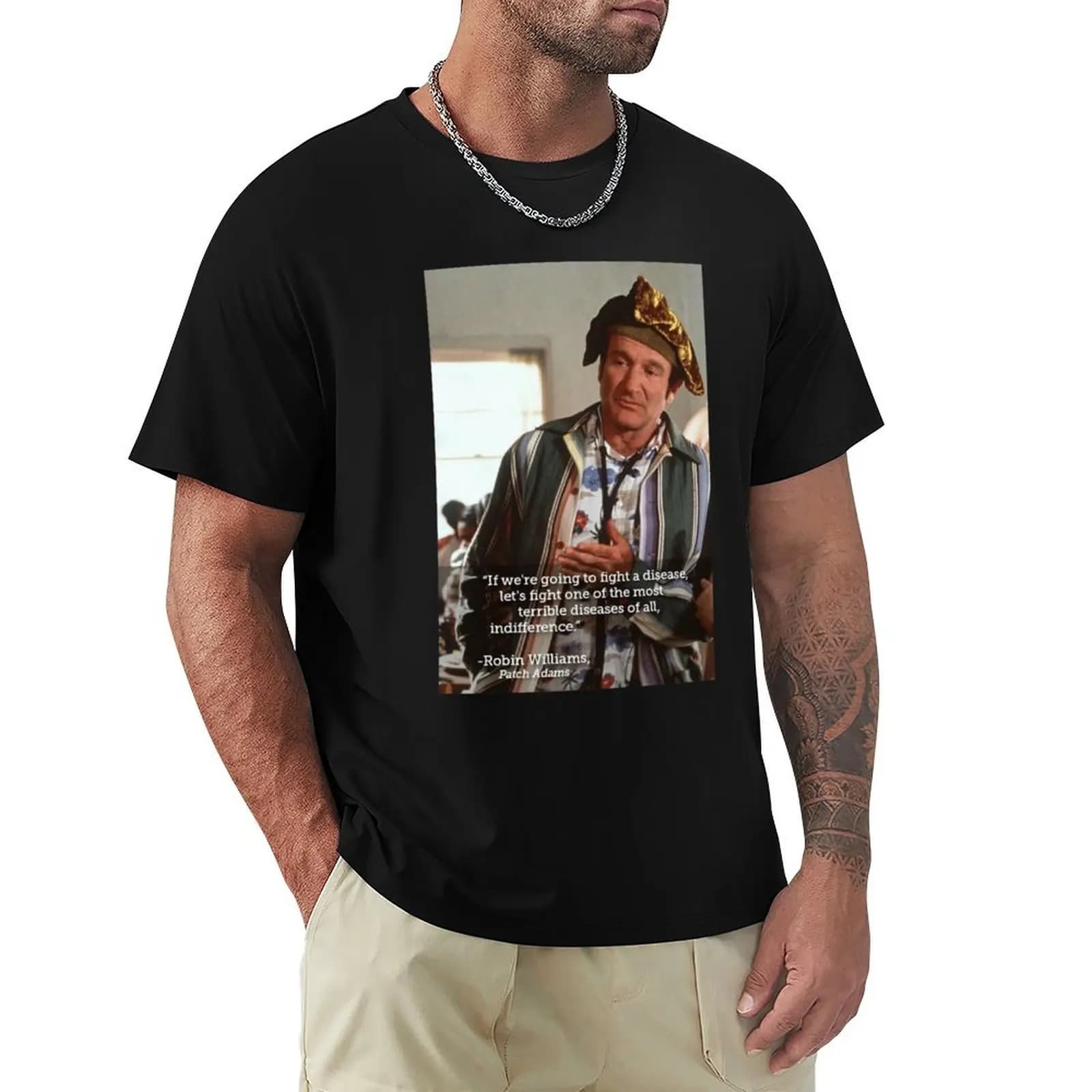 patch T-Shirt Big Size Crew Neck T-Shirt