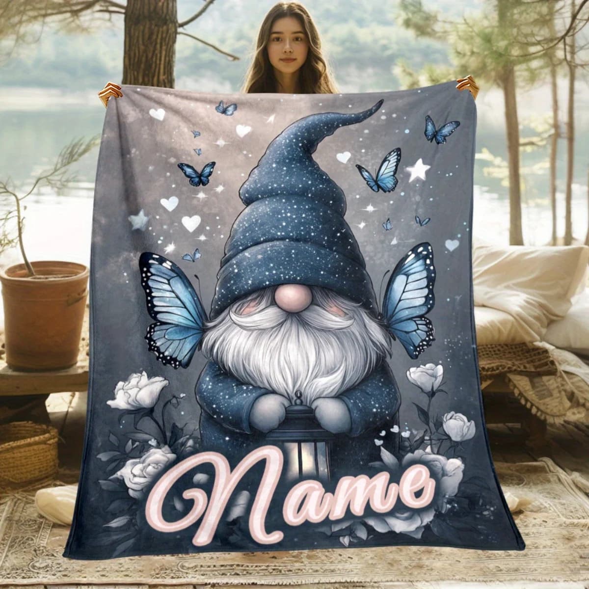 Local1pc Coperta natalizia con pupazzo di neve 280 g/m2 Flanella Blu Bianco Stampa Divano per tutte le stagioni Viaggio da campeggio